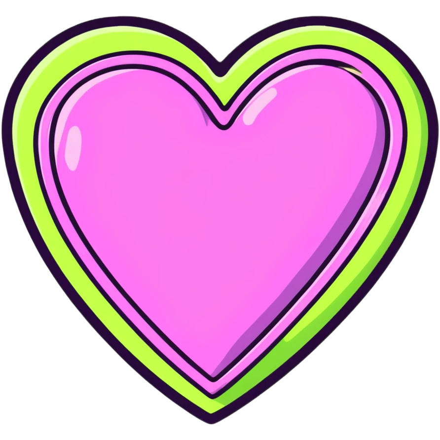 neon heart symbol emoji