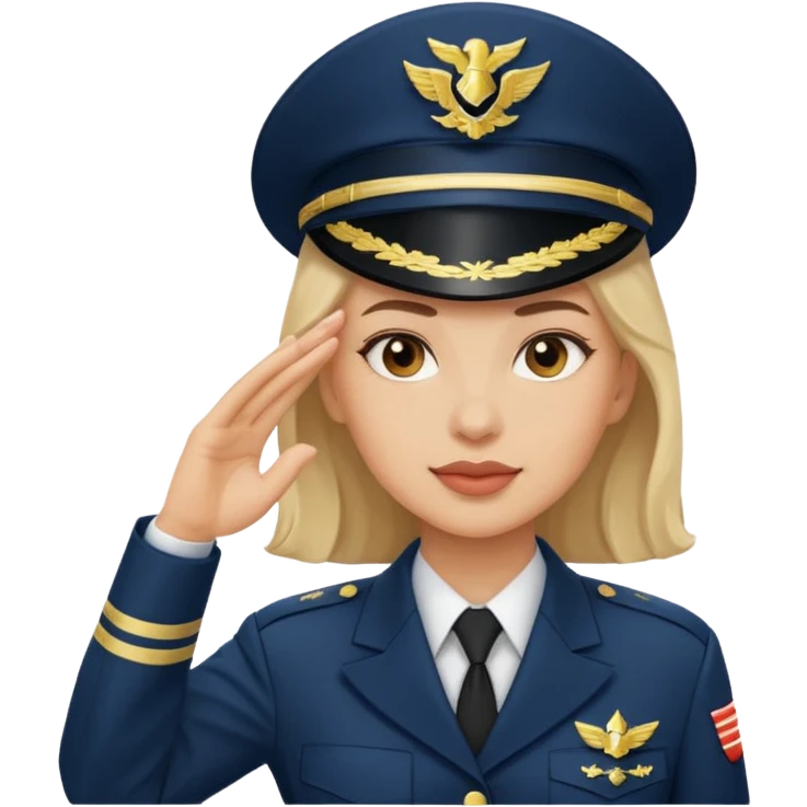 woman captain salute emoji