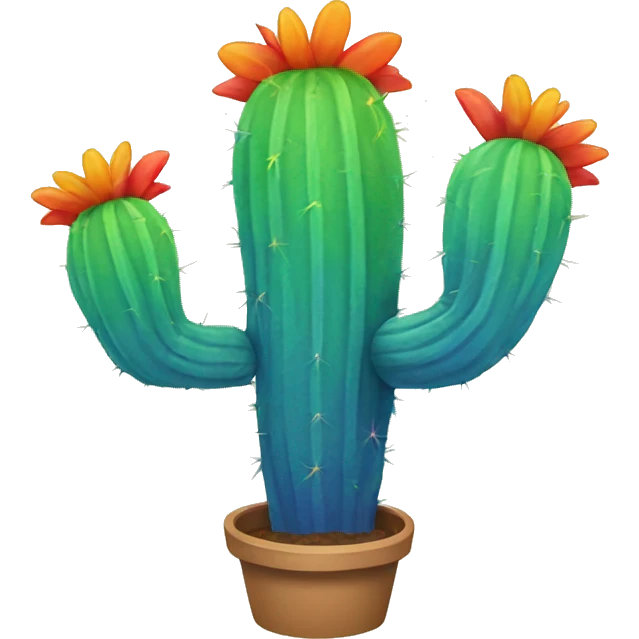 Rainbow Cactus emoji