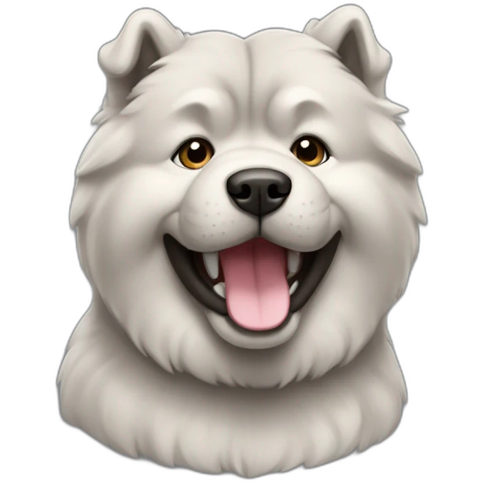 happy graycolor chowchow emoji