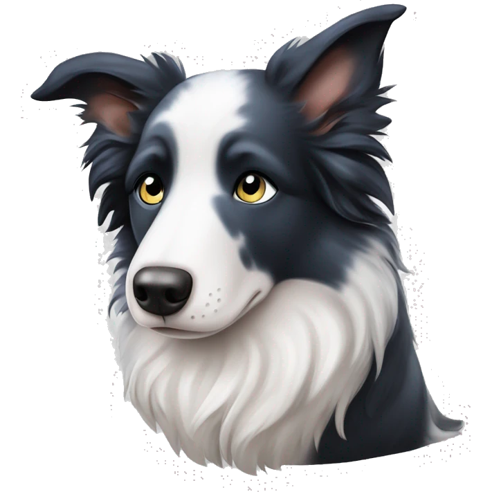 Blue eyes Seal merle Border collie sleeping emoji