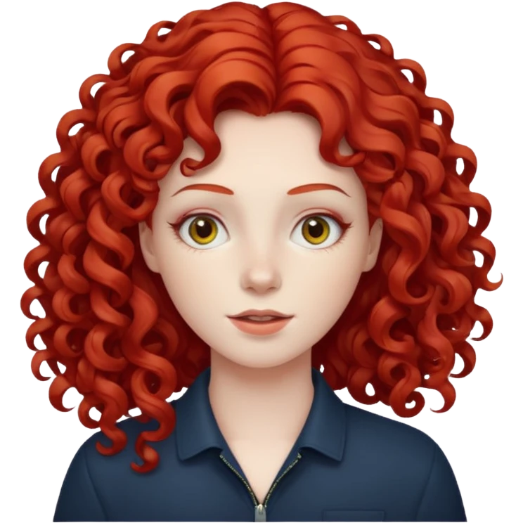 curly ferrari red hair emoji