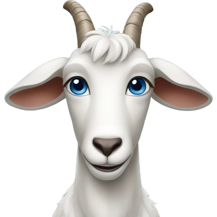 Goat with blue eyes emoji