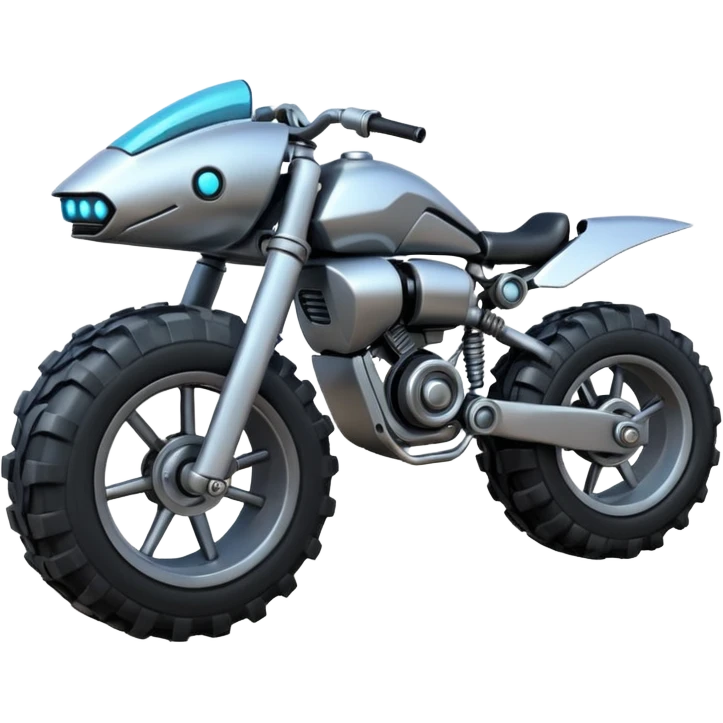 Low riding Mech bike with very large off-road tires  emoji