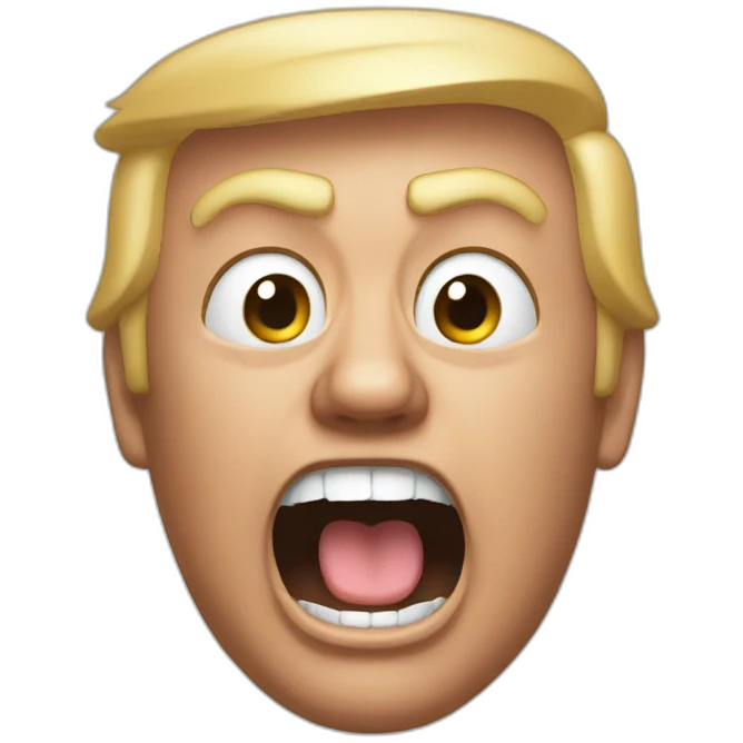 Yelling Trump emoji