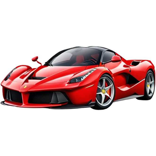 red LaFerrari sports car emoji