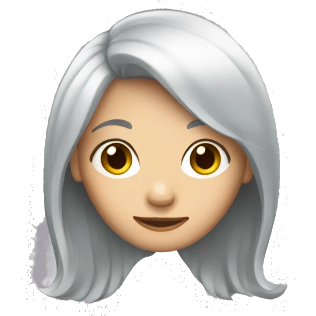 Silver hair girl  emoji
