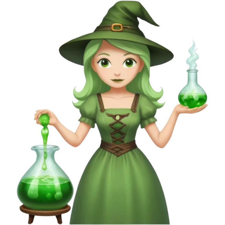 green witch cooking potion emoji