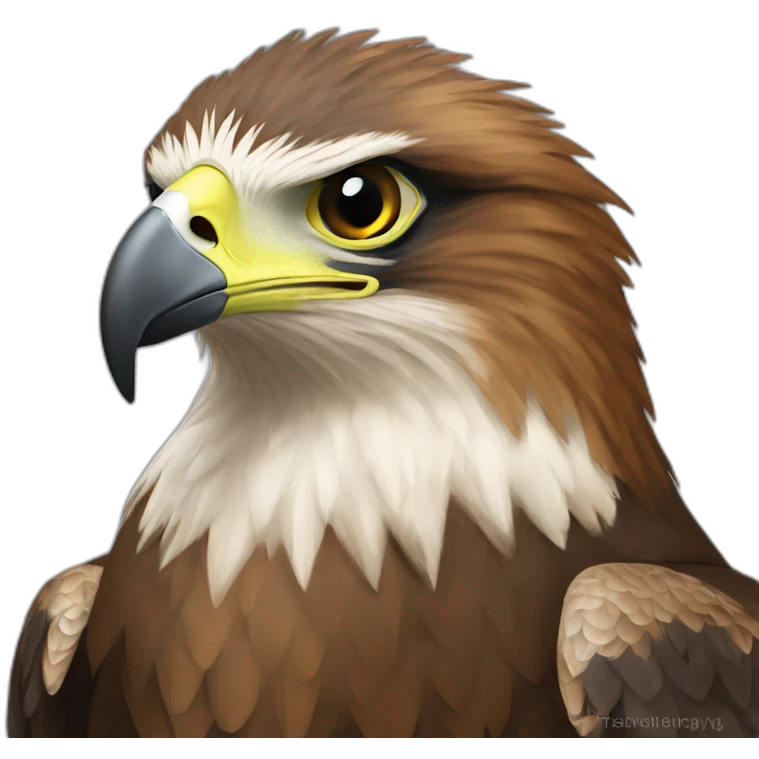 tasmanian wedge tail eagle brown head emoji