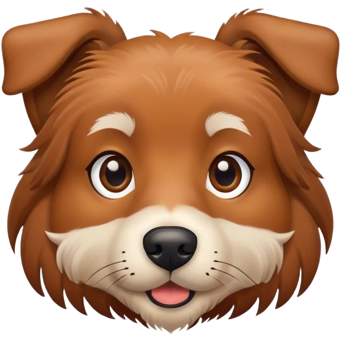 Brown dog with lashes  emoji