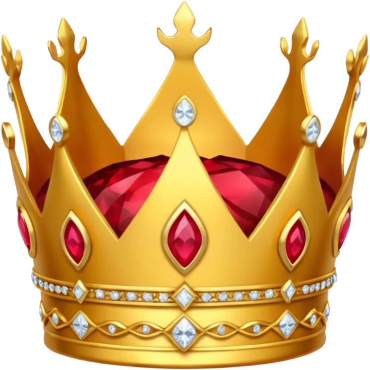 Golden fiery princess crown emoji