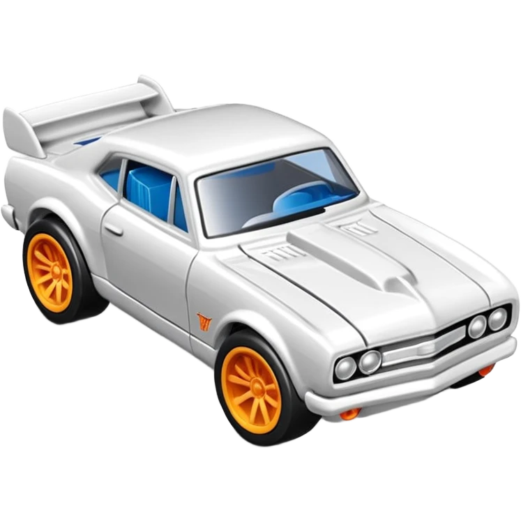 Машинка HotWheels белого цвета в классической упаковке HotWheels. emoji