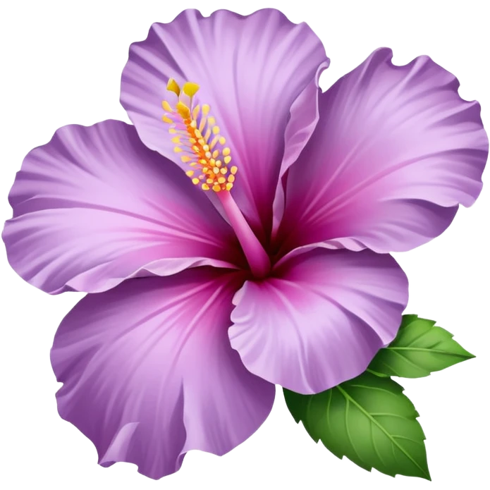 single lilac hibiscus blossom facing left in png form  emoji