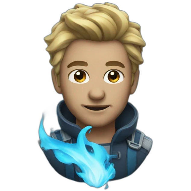 Blue-fire emoji