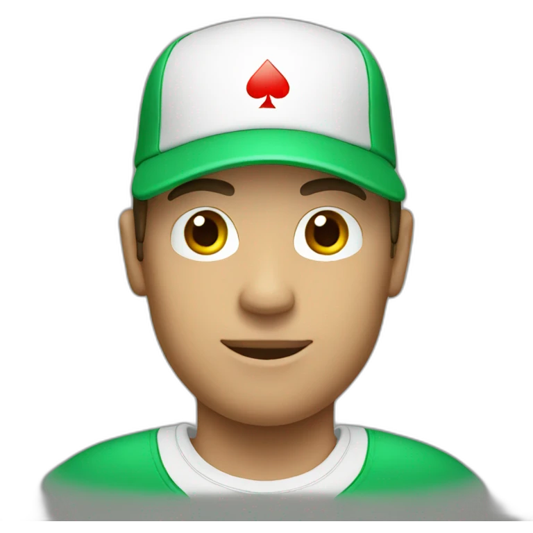 poker player green visor emoji