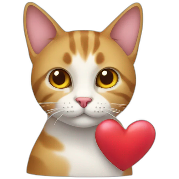 Cat with heart emoji