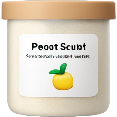 body scrub pot with label emoji