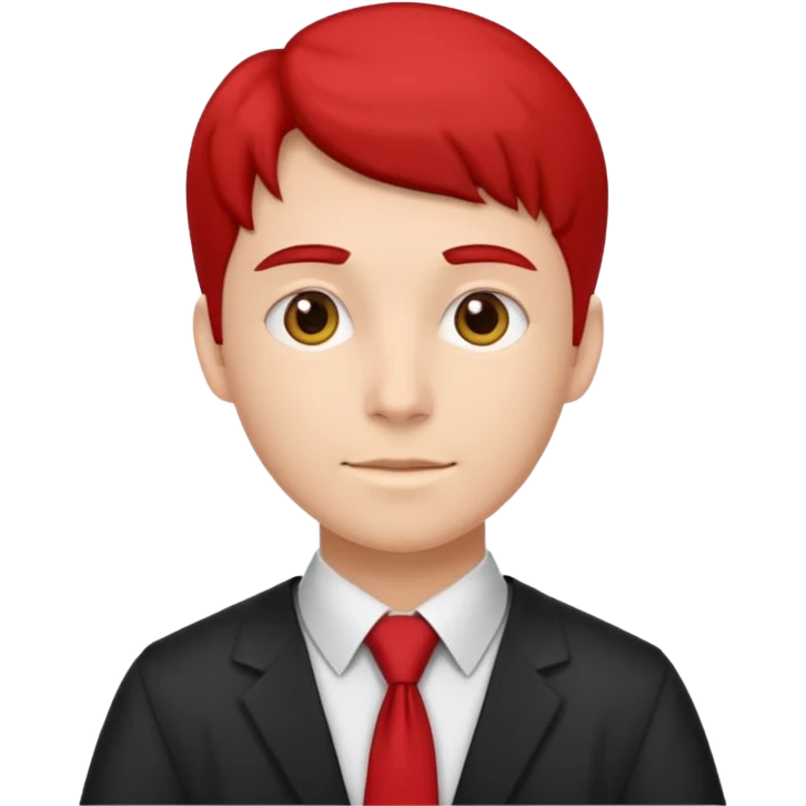 graduate student with red tie emoji