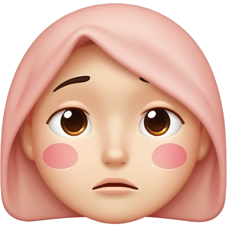 Blushing face hinding ashamed  emoji