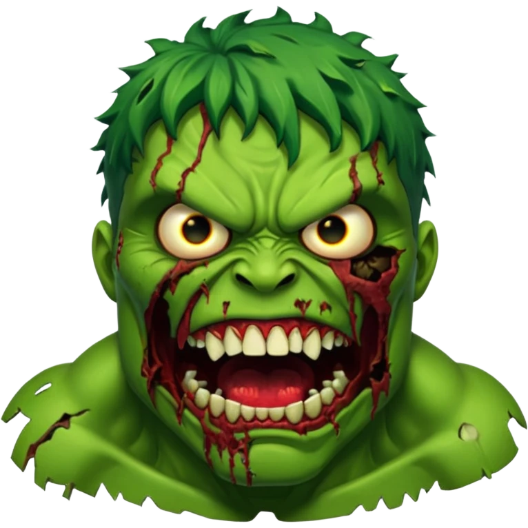 Zombie hulk face  emoji