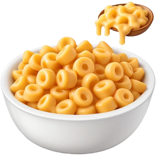 Bowl of Mac and cheese bites emoji