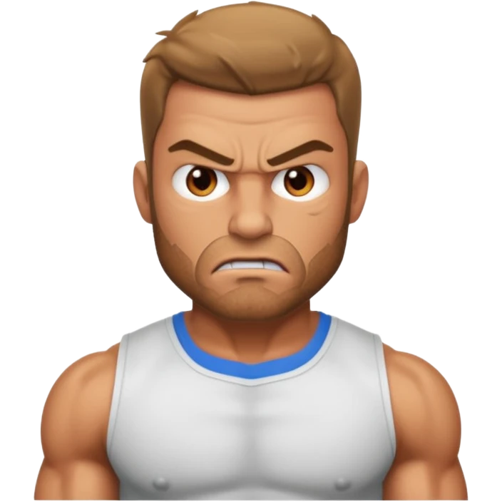 angry man with torso emoji