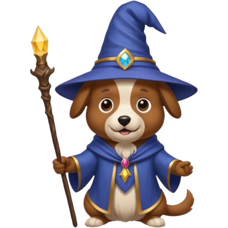 Dog wizard emoji