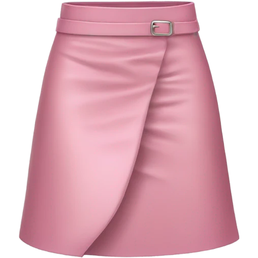 Pink leather skirt isolated emoji