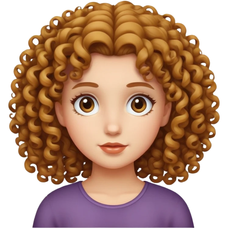 girl whit curly hair emoji