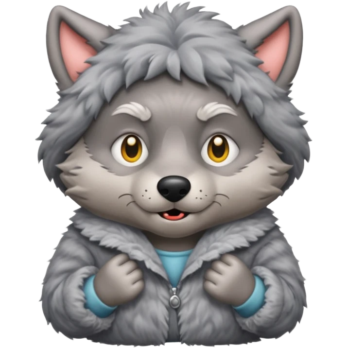 The big bad wolf put on Grandma's clothes. emoji