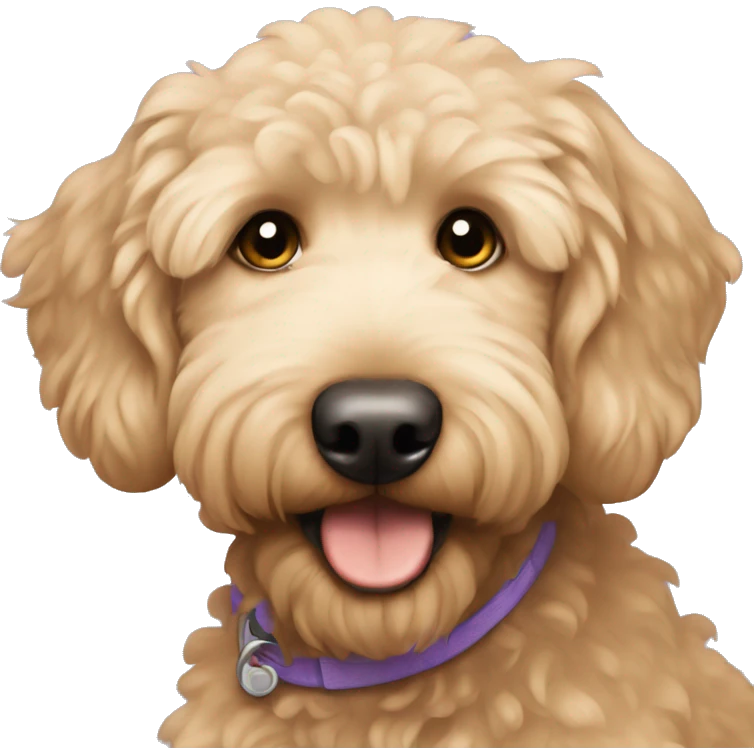 Light tan golden doodle emoji