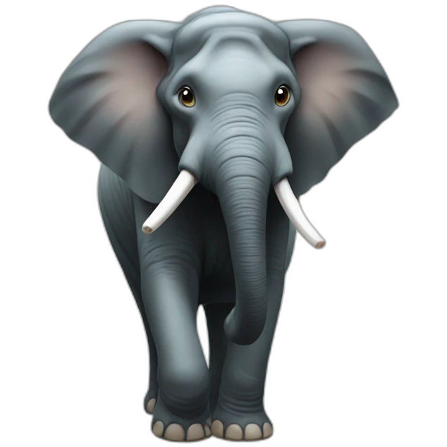 Chat sur un éléphant  emoji