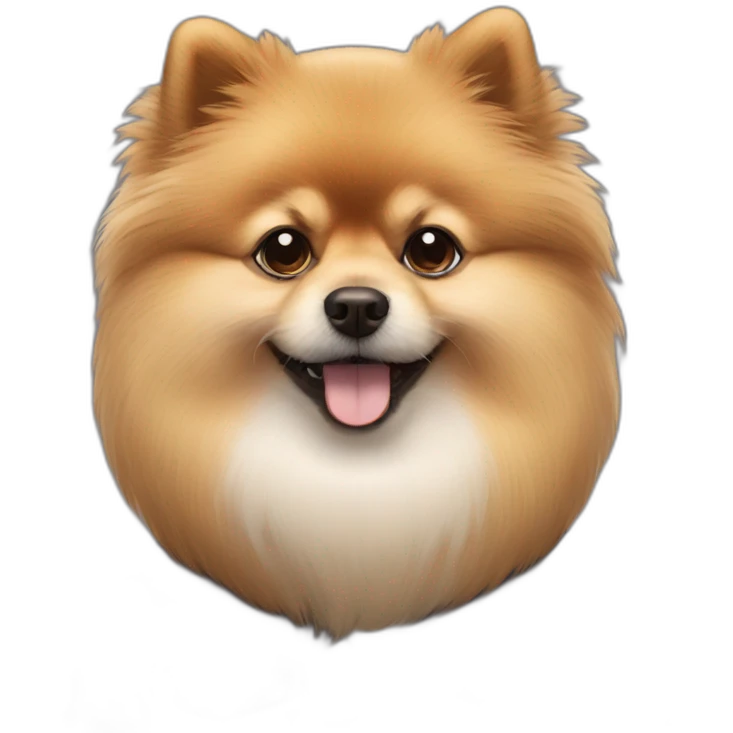 Pomeranian and bearded uncle emoji