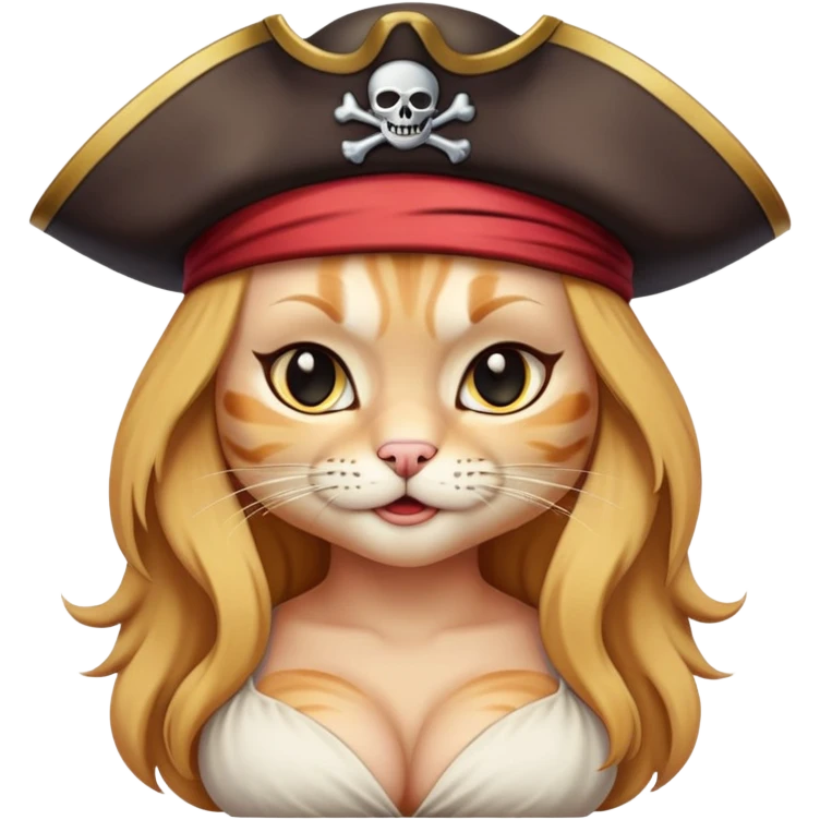 Big boobs pirate slut cat emoji