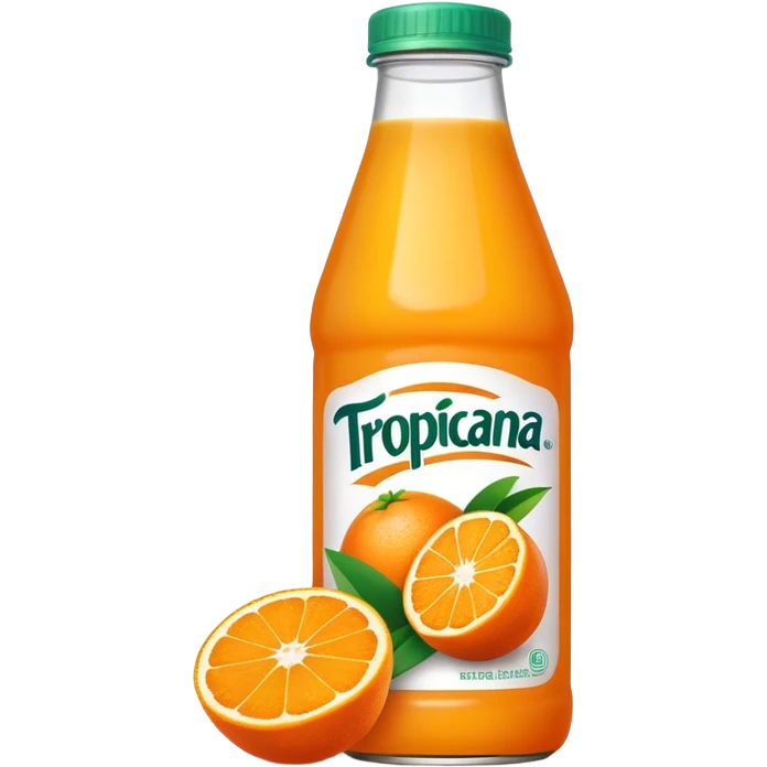 Tropicana bottle orange juice, fat bottle emoji
