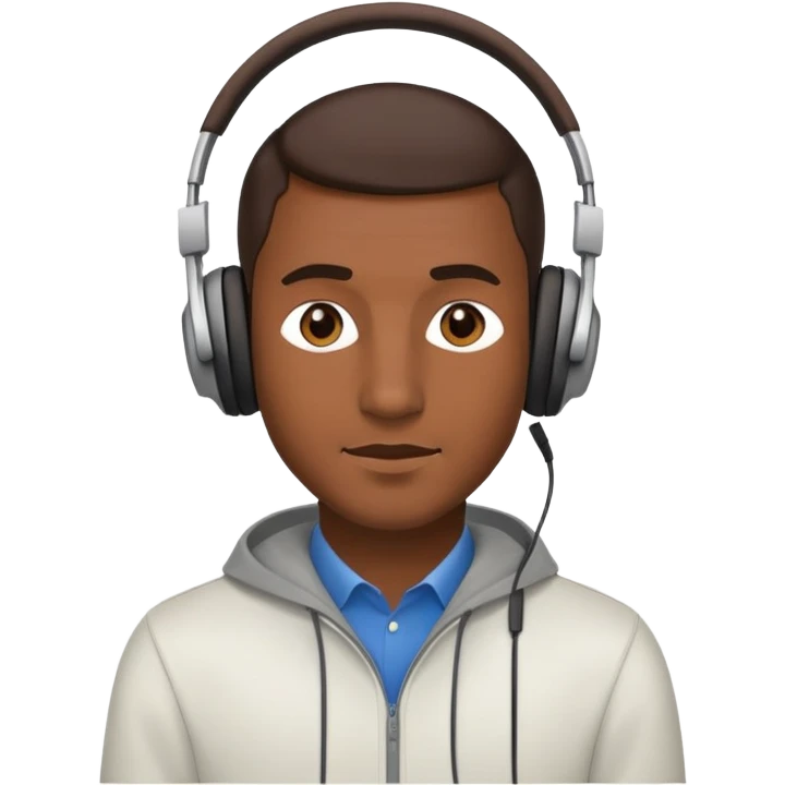 waking man who wearing headphone emoji