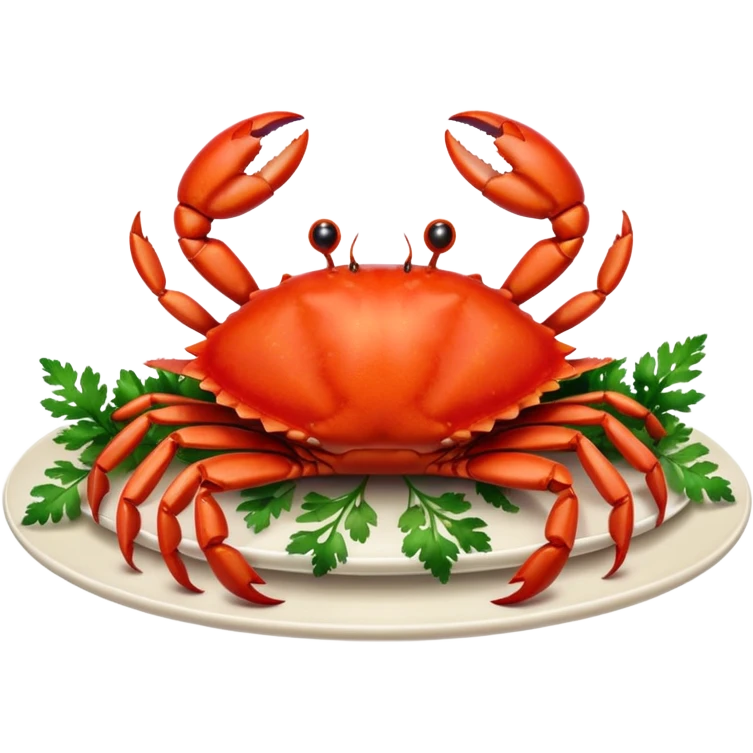 crab on platter  emoji
