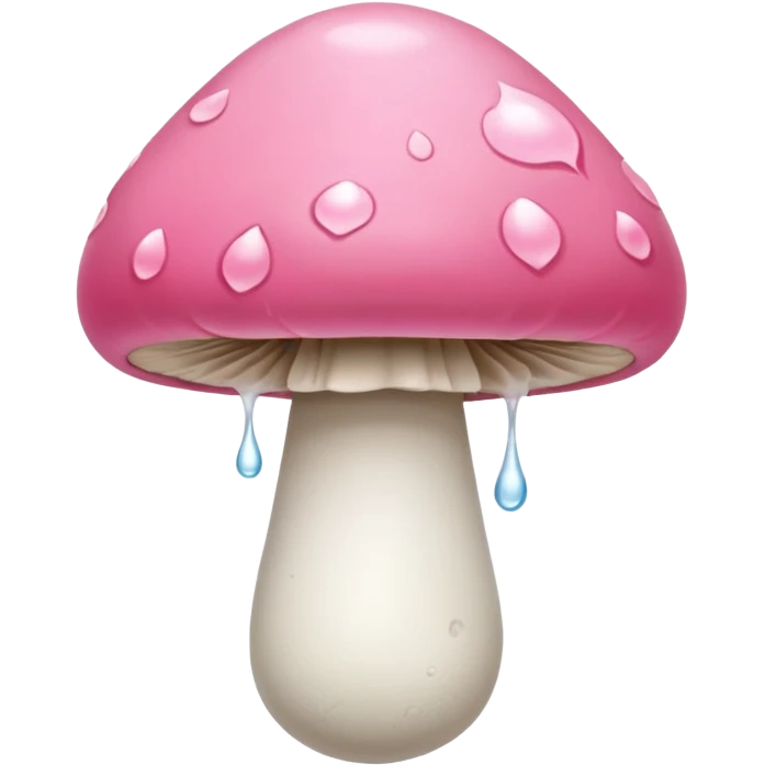 long, curved, veiny skin toned shaft with bulbous mushroom-shaped pink top. Milk squirts out of a small hole at the tip. emoji