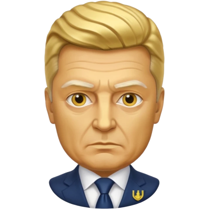president of ukraine is gold emoji