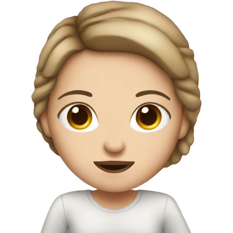 White girl with coffee emoji