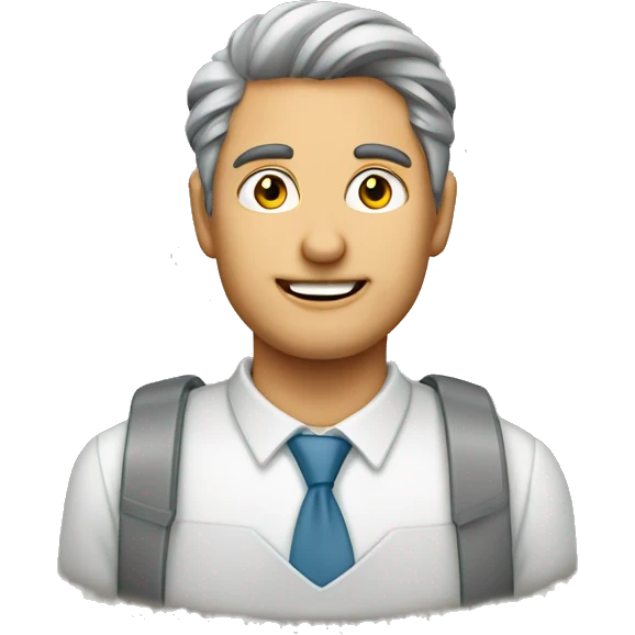 Büroangestellter mit grauen haaren mann emoji