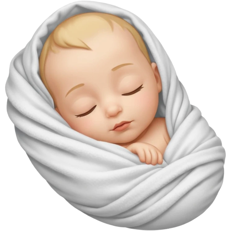 Baby sleeping in a blanket emoji