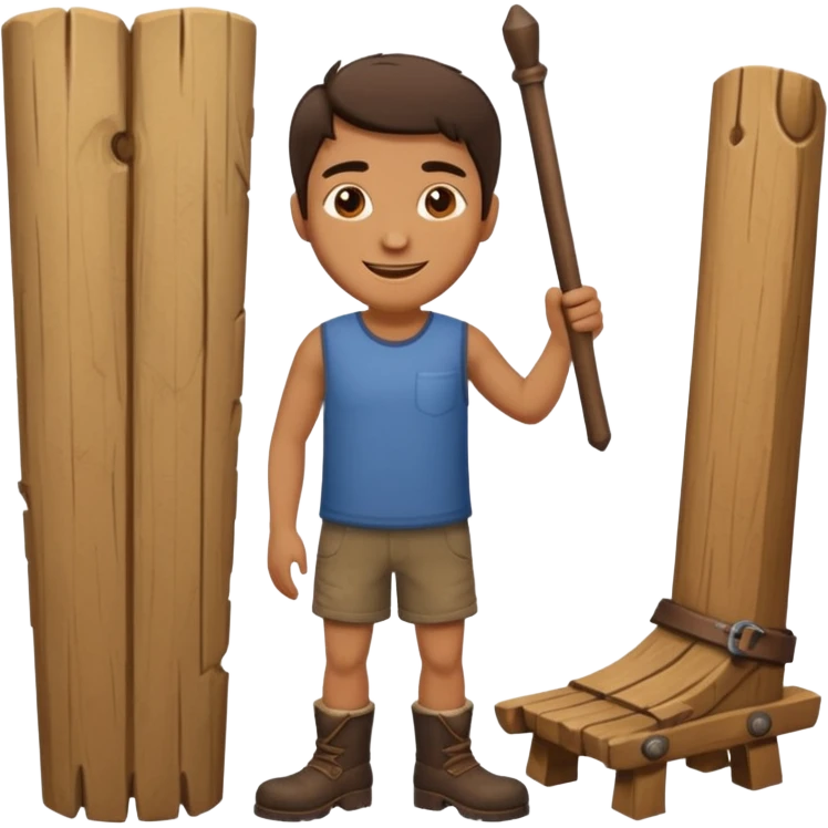 male wooden leg emoji