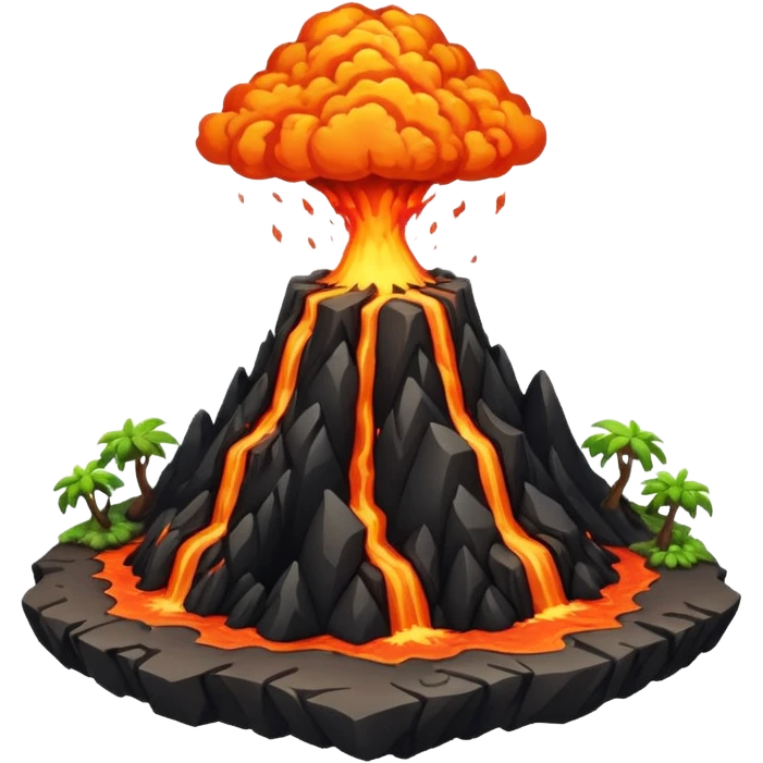 volcano flying island emoji
