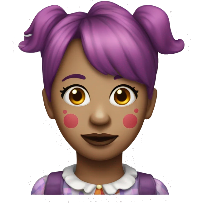 Female clown with pig nose and bangs emoji