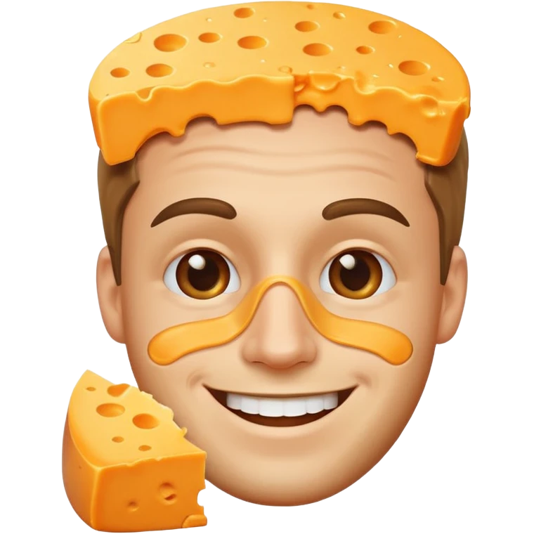 white guy with cheddar cheese emoji