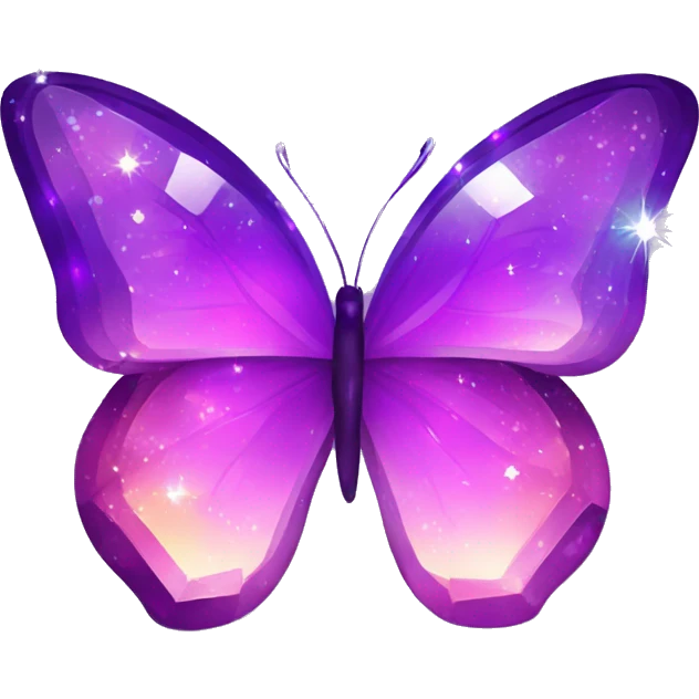 Purple-Shiny-Gem-Crystal-Glitter-Nebula-Gradient-Sparkle-Stars-Glossy-Butterfly emoji