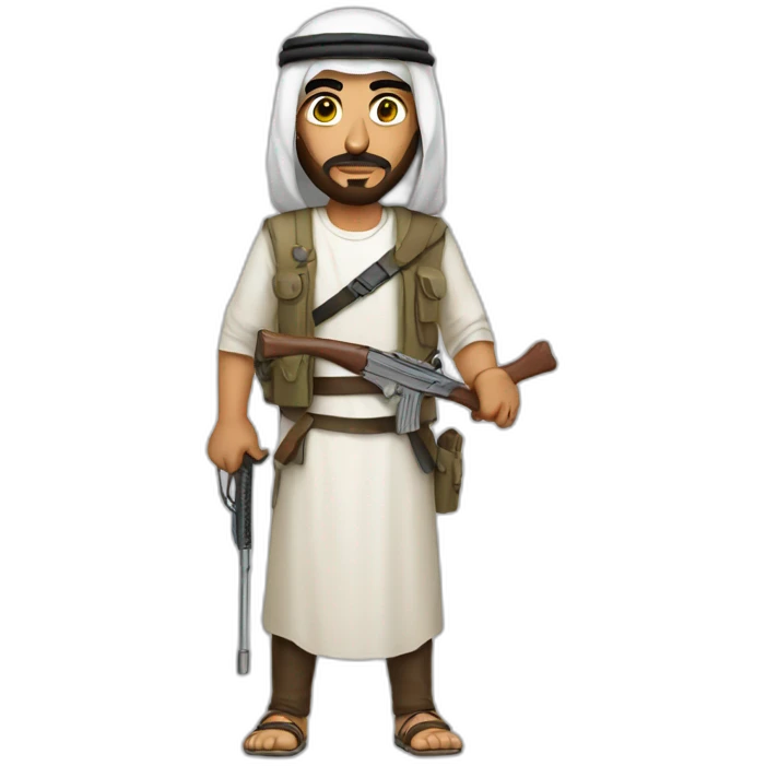 arab with weapon emoji