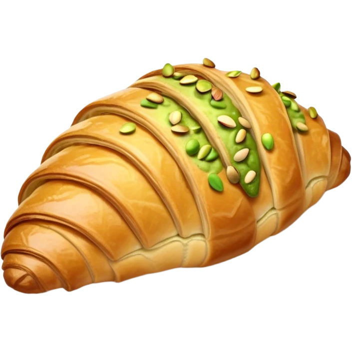 Pistachio croissant  emoji