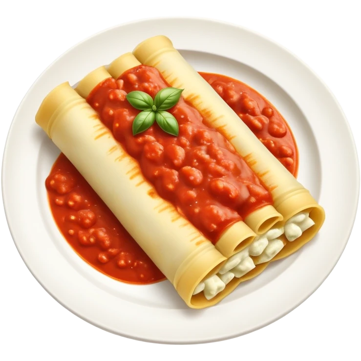 Manicotti stuffed with ricotta cheese  emoji